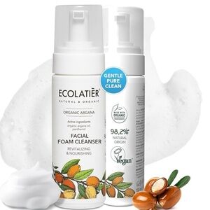 Ecolatier Foaming Facial Cleanser Organic Argan Oil Natural Vegan 5.1 Fl Oz